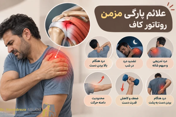 علائم پارگی مزمن روتاتور کاف